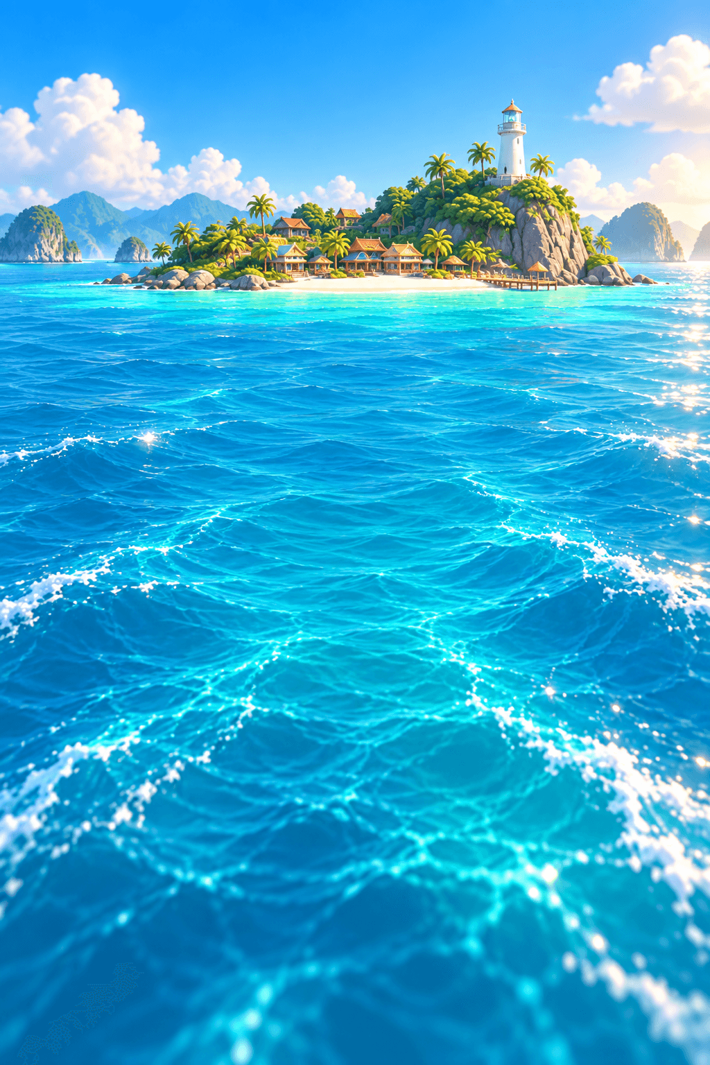 Malapascua Island arrival artwork in BuddyPort Island Voyage