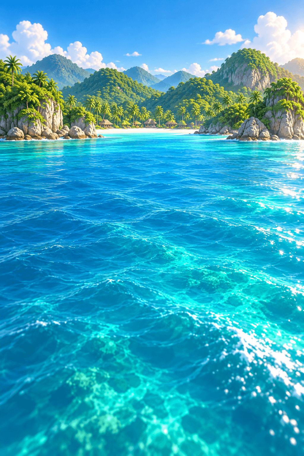 Puerto Galera arrival artwork in BuddyPort Island Voyage