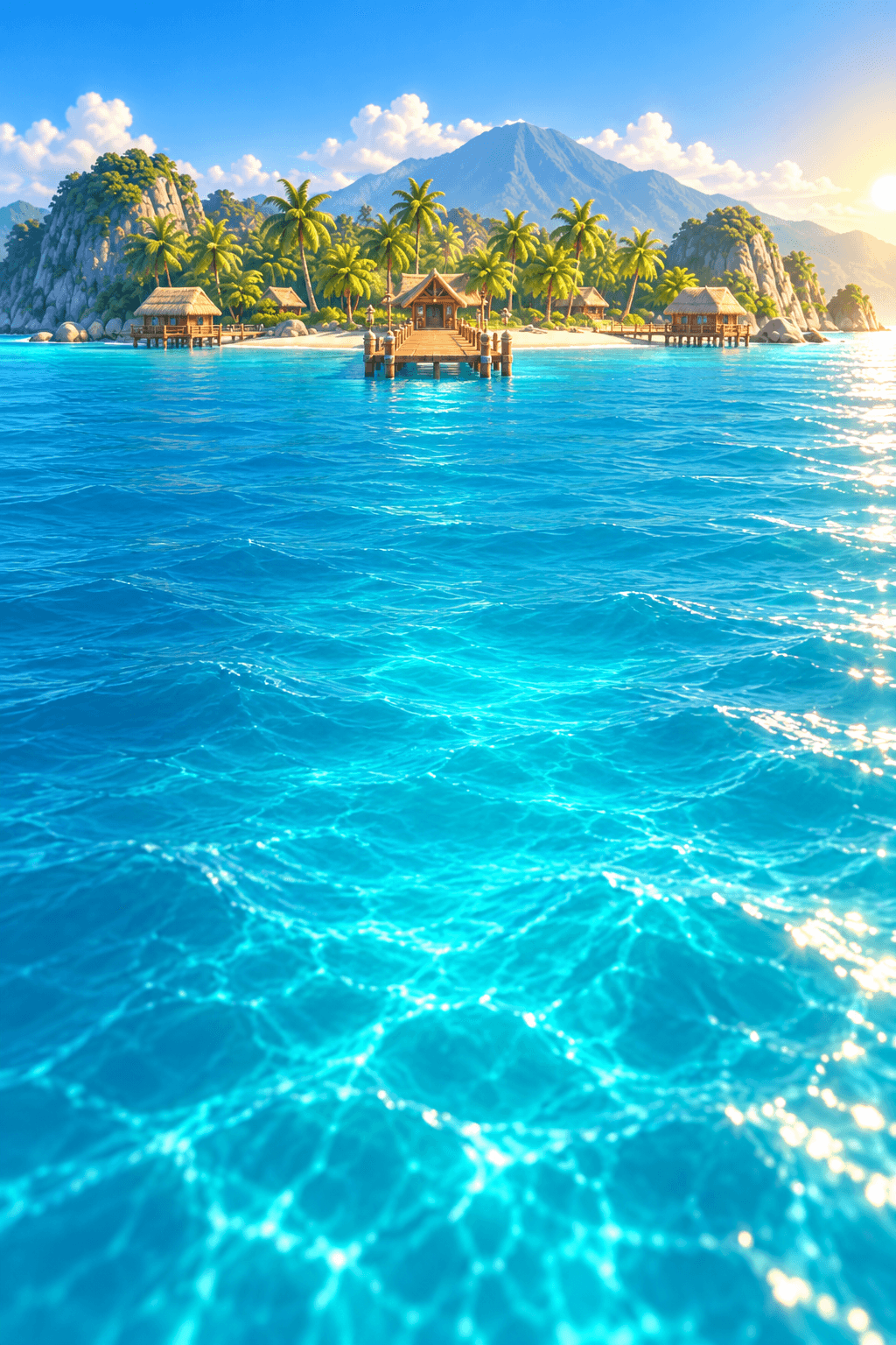 Samal Island arrival artwork in BuddyPort Island Voyage