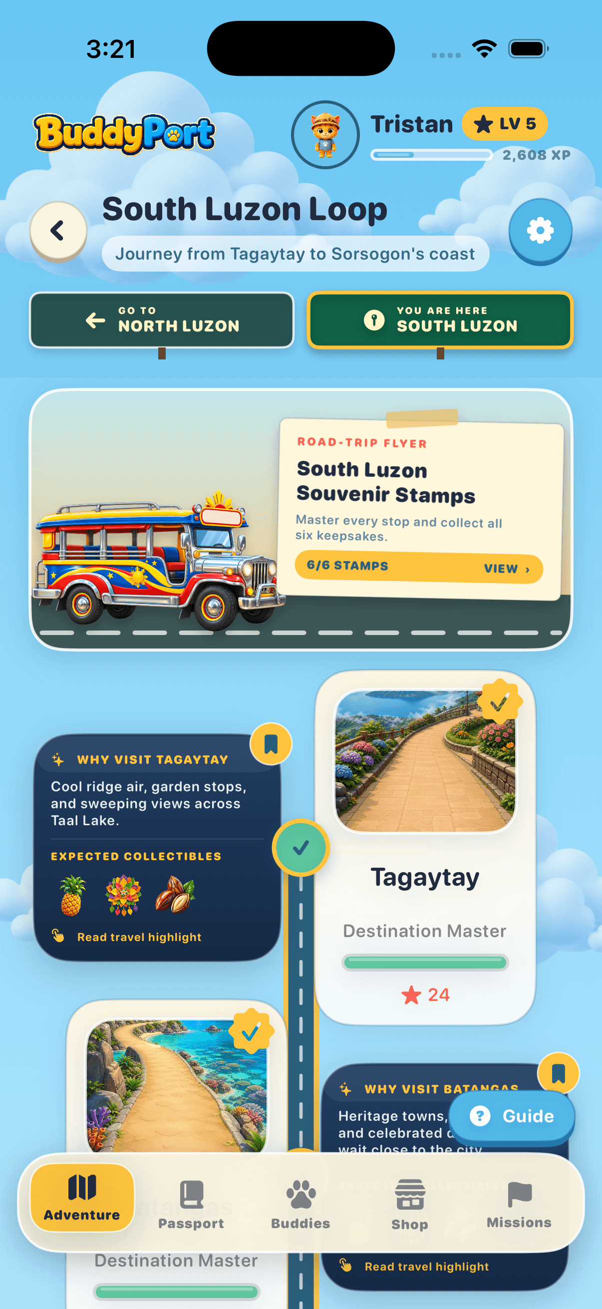 South Luzon Loop destination road trip in BuddyPort