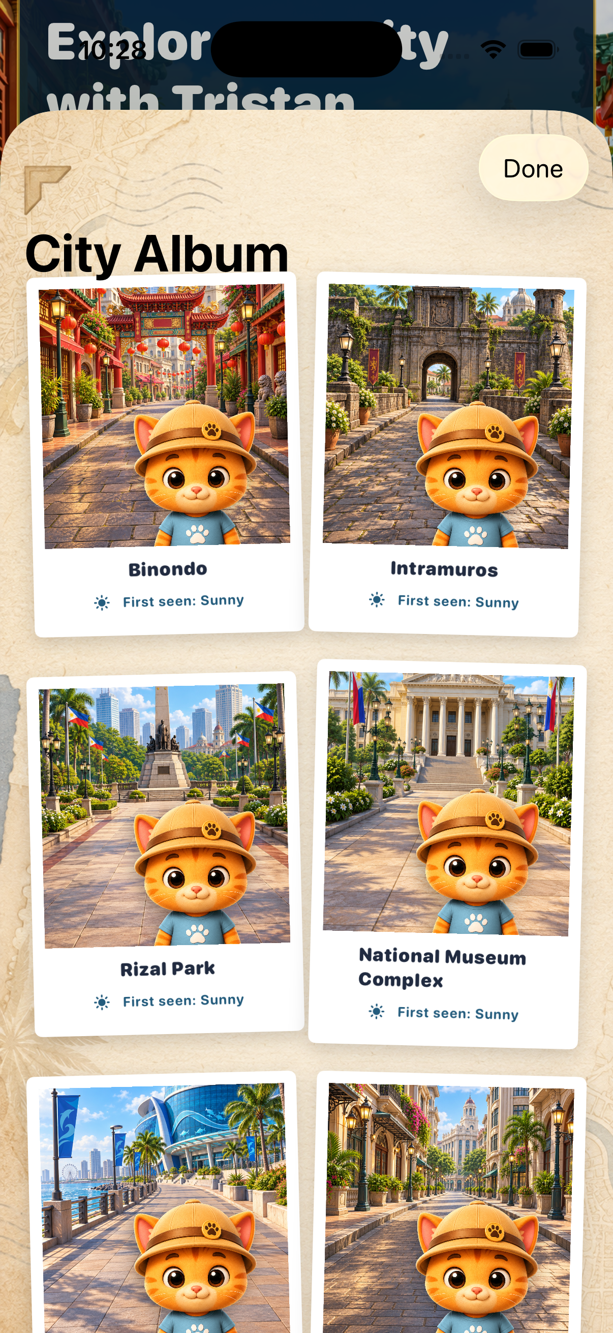 Metro Manila City Album filled with destination Snapshots