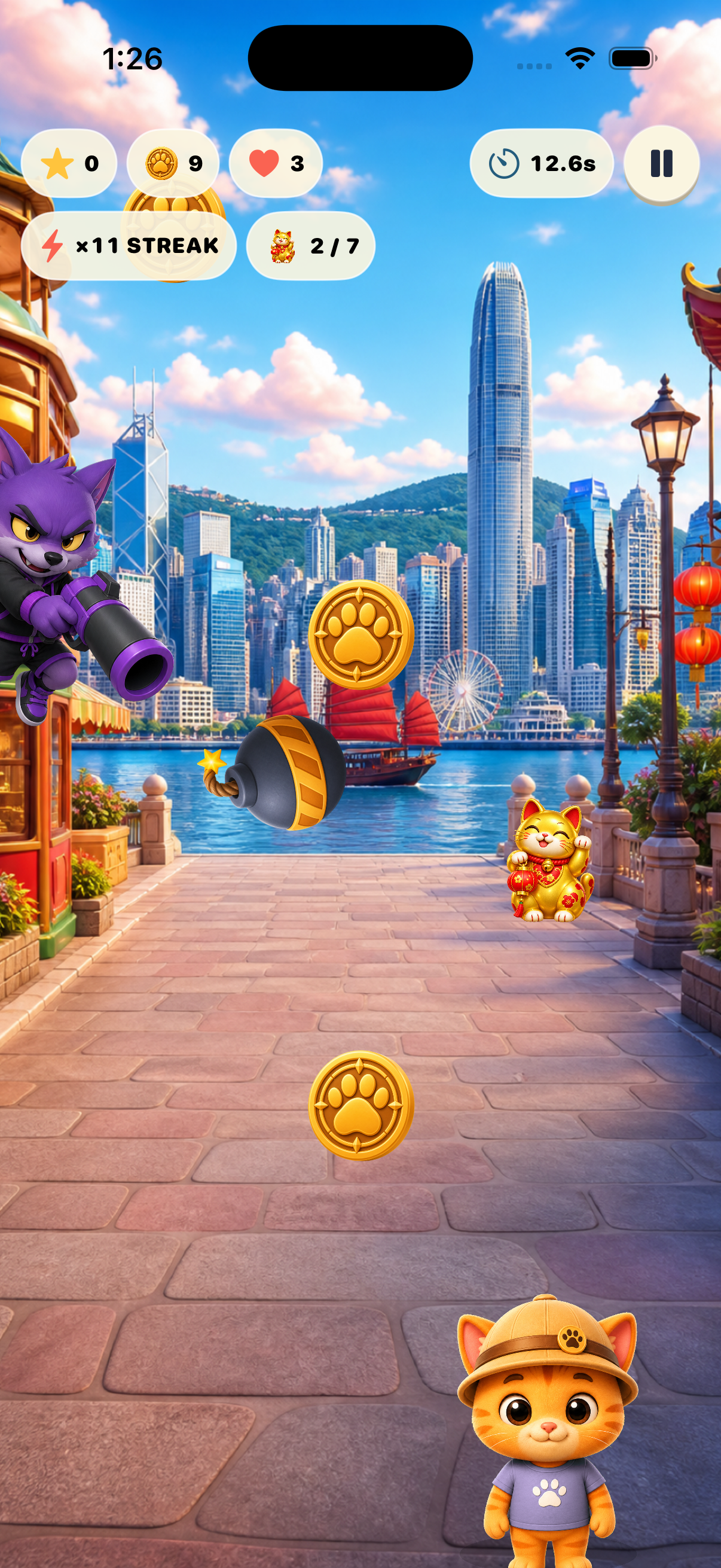 Actual BuddyPort gameplay in Hong Kong